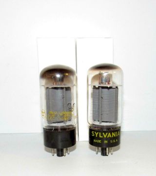 2 Sylvania Made 6l6gc Power Amplifier Tubes.  Tv - 7 Test @ Nos Specs.