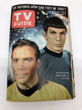 Tv Guide 1967 Star Trek First Cover No Label