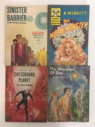Set Of 4 Pulp Sci - Fi & Fantasy Digest Magazines (full Novels) 1940s - 1950s