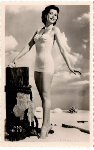 Vintage Press Photo Sexy Legs Bathing Suit Ann Miller Tasteful Stylish