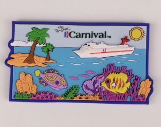 Vintage Refrigerator Magnet Carnival Cruise Line