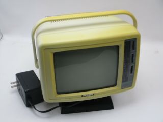 Action 7  Portable Black And White Tv Vintage