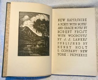 First edition of Robert Frost ' s classic,  HAMPSHIRE.  October 1923 5