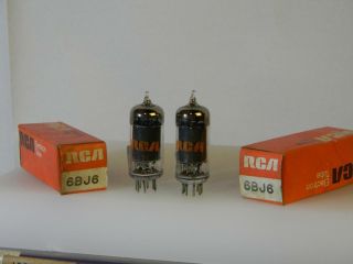 Date Matched Pair Rca 6bj6 Nos Nib 3800gm And 3700gm Top Halo Serious Tubes F613