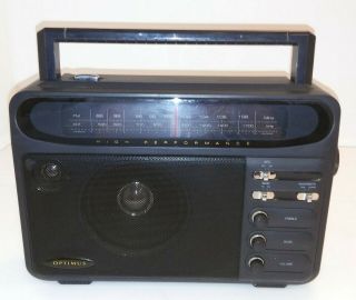 Vintage Optimus Am Fm Radio Model 12 - 603a