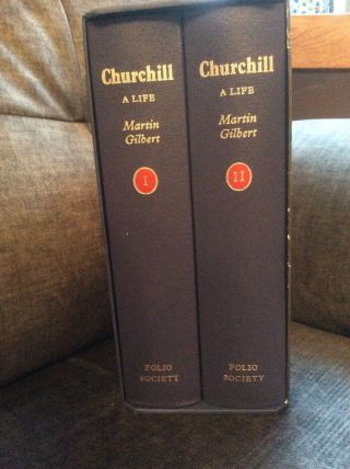 Folio Society Churchill A Life By Martin Gilbert 2 Volume Set