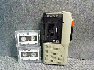 Sony M - P4 Microcassette - Corder With 2 Tapes Mc60