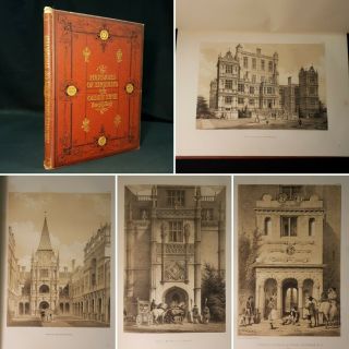 1871 Folio Mansions Of England Olden Time Jospeh Nash 24 Lithograph Plates