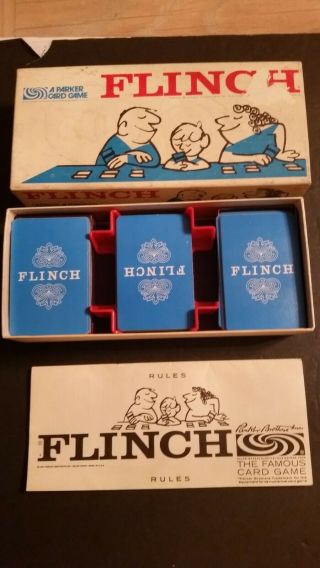 Vintage Flinch Card Game 1963 Parker Brothers Complete