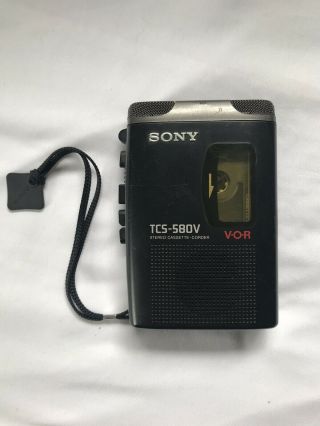 Classic Sony Model Tcs - 580v Stereo Casette - Corder Vintage Retro