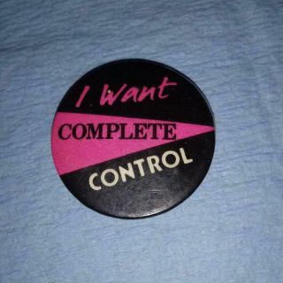 Vintage The Clash I Want Complete Control Pin Badge 32mm 1.  25 " Punk 70s