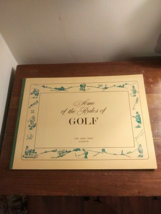 1966.  Some Of The Rules Of Golf By Alan Jenkins,  Illustrated,  1st.  Edition