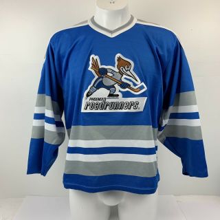 Vintage Phoenix Roadrunners Size S/m Prowear Bauer Hockey Jersey Blue Stitched