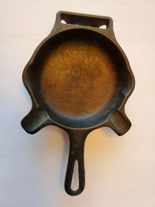 Vintage Griswold Quality Ware Miniature Cast Iron Frying Pan Ashtray