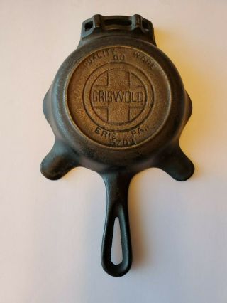 Vintage Griswold Quality Ware Miniature Cast Iron Frying Pan Ashtray 2