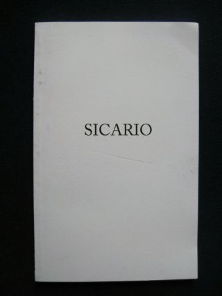 Sicario Script 1st Appearance In Book Form - Best Screenplay Oscar Consideration