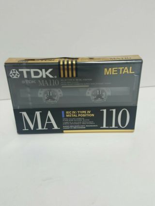 Tdk Ma110 Blank Cassette Tape Metal Bias Iec Iv/ Type Iv