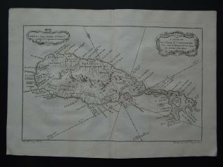 1758 Bellin Atlas Map Saint Kitts - Carte De L 