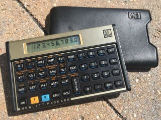 Hewlett Packard Hp 12c Financial Calculator With Case And Battery
