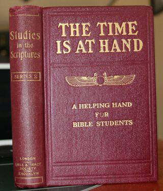 1914 The Time Is At Hand Studies In The Scriptures Watchtower Winged Globe
