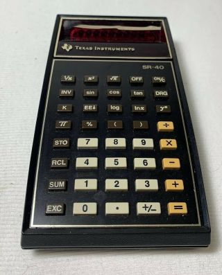 Texas Instruments Sr - 40 Vintage Caluclator,  1970’s Red Digital Display