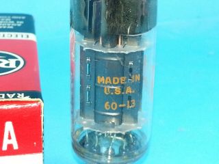 RCA 6350 VACUUM TUBE NOS BLACK PLATES DUAL TRIODE TESTS 1960 3
