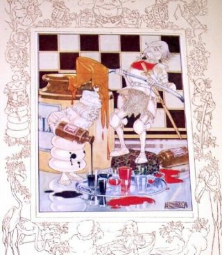 1921 SONGS from ALICE in WONDERLAND,  12 FOLKARD FULL COLOR PLATES FIRST PRINTING 7