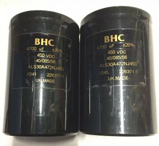 Bhc Capacitor 4700uf 450vdc 40/085/56 Als 30a472nj450 Uk Made
