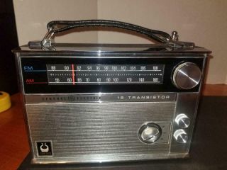 Vintage General Electric Ge Am.  /fm Overture 18 Transistor Radio
