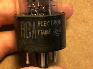 1960 RCA 5Y3GT Rectifier Tube Tests NOS Strong Balanced Black Plate Guitar Amp 2