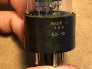 1960 RCA 5Y3GT Rectifier Tube Tests NOS Strong Balanced Black Plate Guitar Amp 3