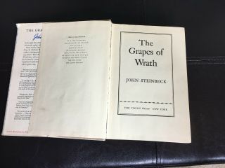 The Grapes of Wrath John Steinbeck 1939 first edition Sep 1940 13th printing 7