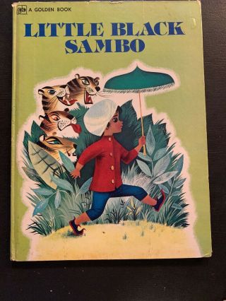 Vintage 1976 Little Black Sambo Book Helen Bannerman 1st Golden Press Printing