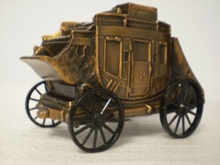 Vintage Stage Coach 1974 Metal Coin Bank By Banthrico /chicago Usa