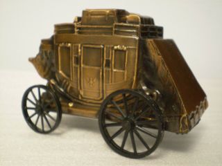 Vintage STAGE COACH 1974 Metal Coin Bank by BANTHRICO /Chicago USA 3