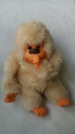 Vintage Gonga 1978 Russ Gorilla Monkey Plush Toy Doll White Version