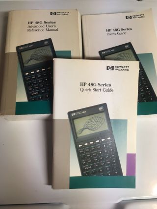 Oem Hp 48g Scientific Calculator Set Of 3 User’s Guides 1993