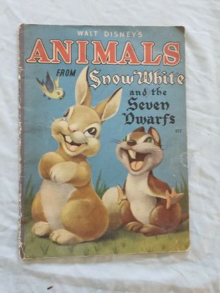 1938 Whitman Disney Animals Snow White & Dwarf Book 922