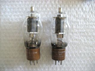 Matched Pair Ge Gl 807 Vt100 - A Power Tubes U.  S.  Military 1950s 539c