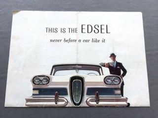 1958 Ford Edsel Vintage Car Sales Brochure - Citation Ranger Pacer