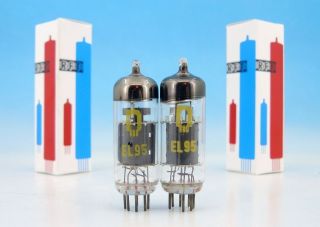 2x & Matched El95 Rft Beam Power Power Output Pair Tubes / 6dl5