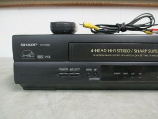 Sharp VC - H960U 4 Head Hi - Fi VCR VHS Player w/ Remote. 2