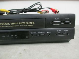Sharp VC - H960U 4 Head Hi - Fi VCR VHS Player w/ Remote. 3