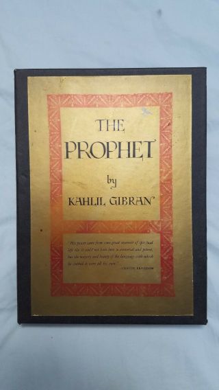 The Prophet By Kahlil Gibran (illustrated),  In Boxed Slipcase 1966