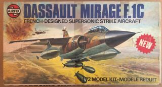 Vintage Airfix Dassault Mirage F 1c Series 4 04022 - 2 1/72
