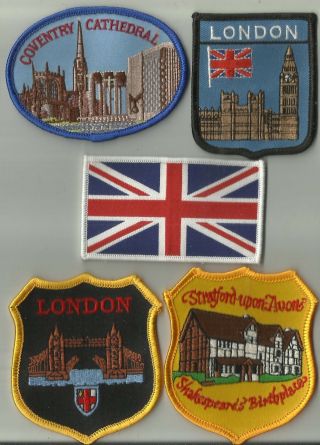Vintage United Kingdom Souvenir Patches Pa 39 Closing Down