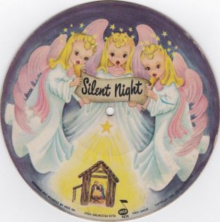 Vintage 1949 Voco Kids Picture Disc - Silent Night - Away In The Manger