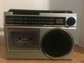 Ge General Electric Am/fm Portable Cassette Recorder Radio Model 3 - 5240b
