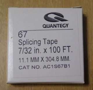 Quantegy 7/32 " Splicing Tape 67 100ft Nos For 1/4 " Reel Tape Player Recorder