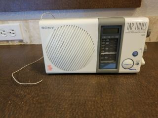 Sony Icf - S77w Tap Tunes Shower Radio,  Am/fm,